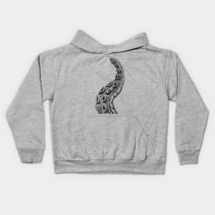 Cthulhu Octopus Tentacle Illustration Under the Deep Sea Kids Hoodie